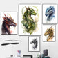 Japanese Dragon Canvas Painting