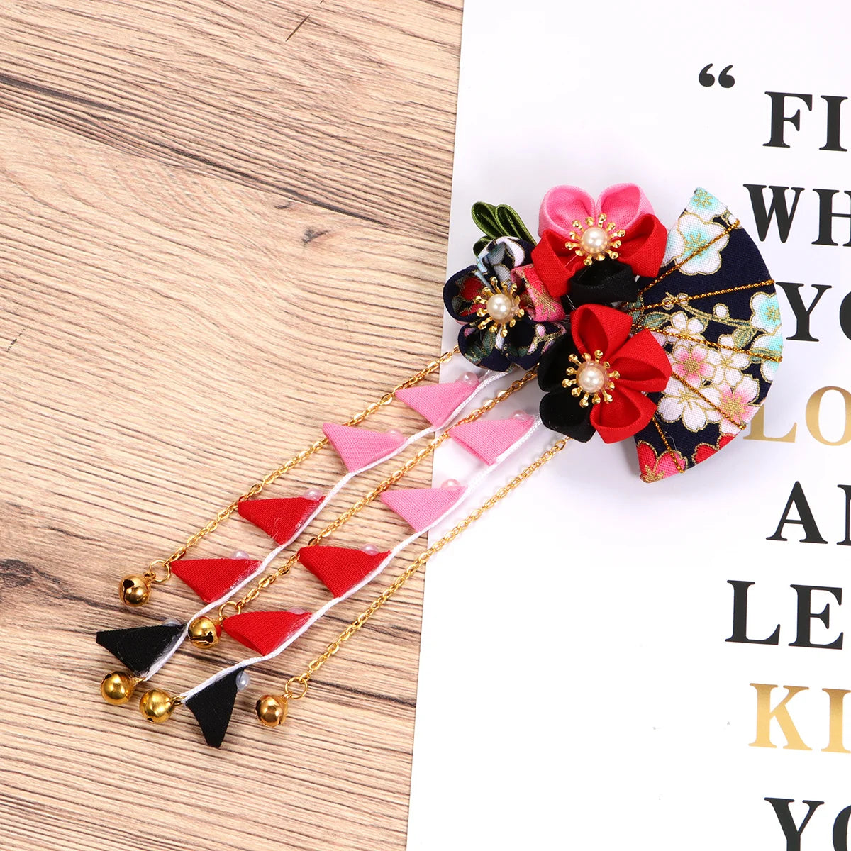 Japanese Hairpin Flower Tassel Clip