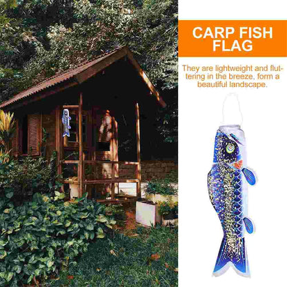 Japanese Koinobori Blue Fish Flag - product image 2