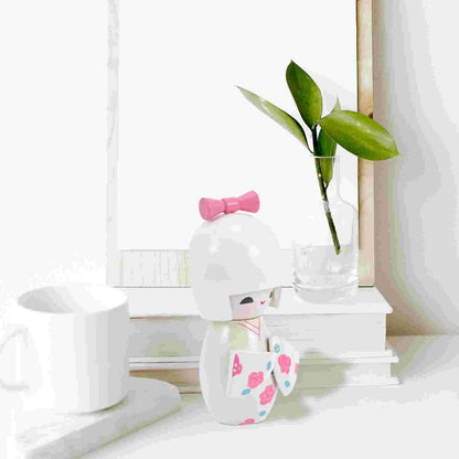 White Japanese Kokeshi Doll - product image 2