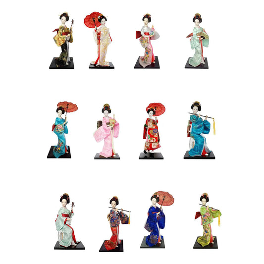 Japanese Geisha Figurine Kimono Dolls