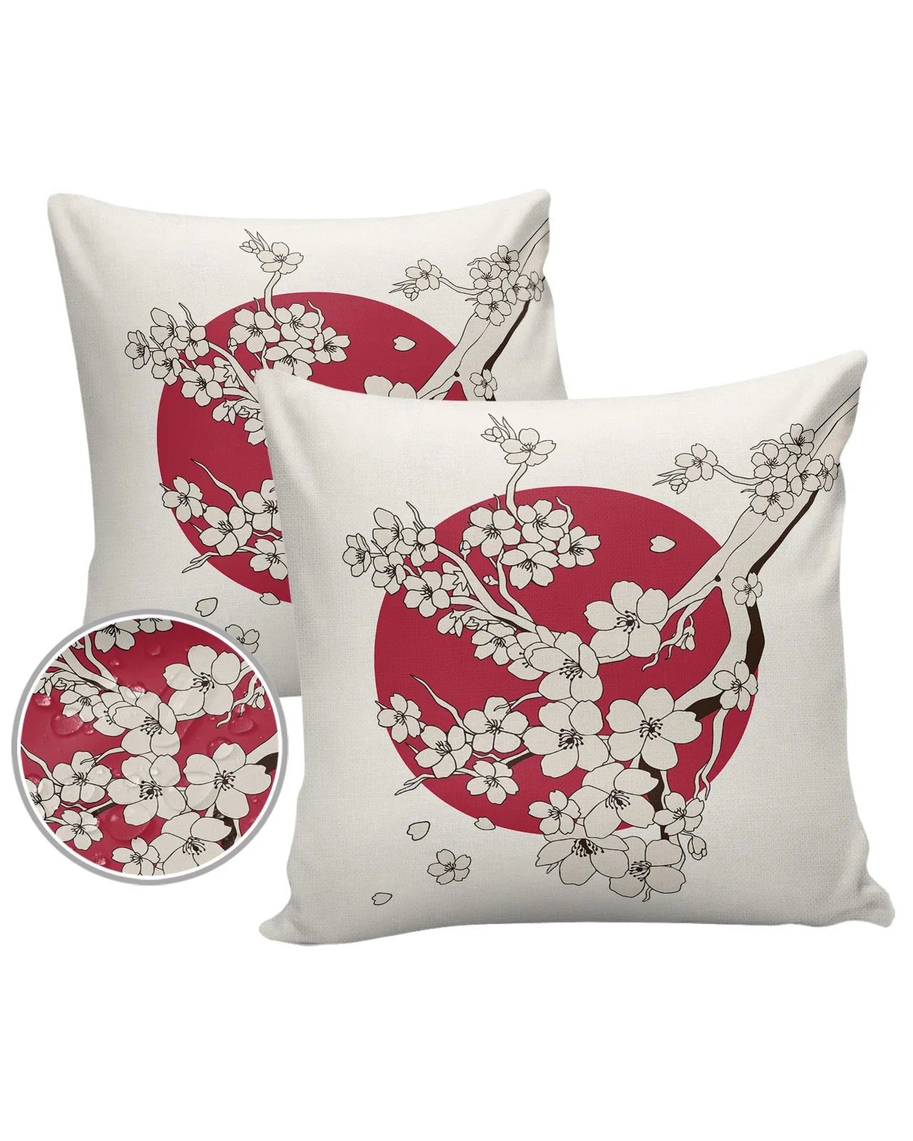 Japanese Sakura in blossom Cushion Cover