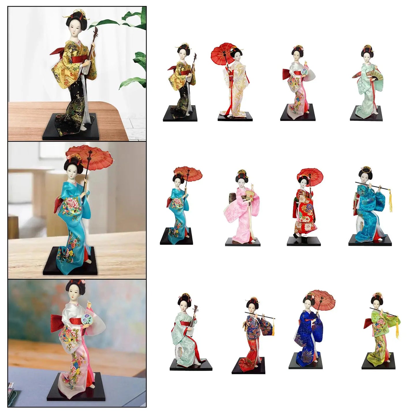 Japanese Geisha Figurine Kimono Dolls