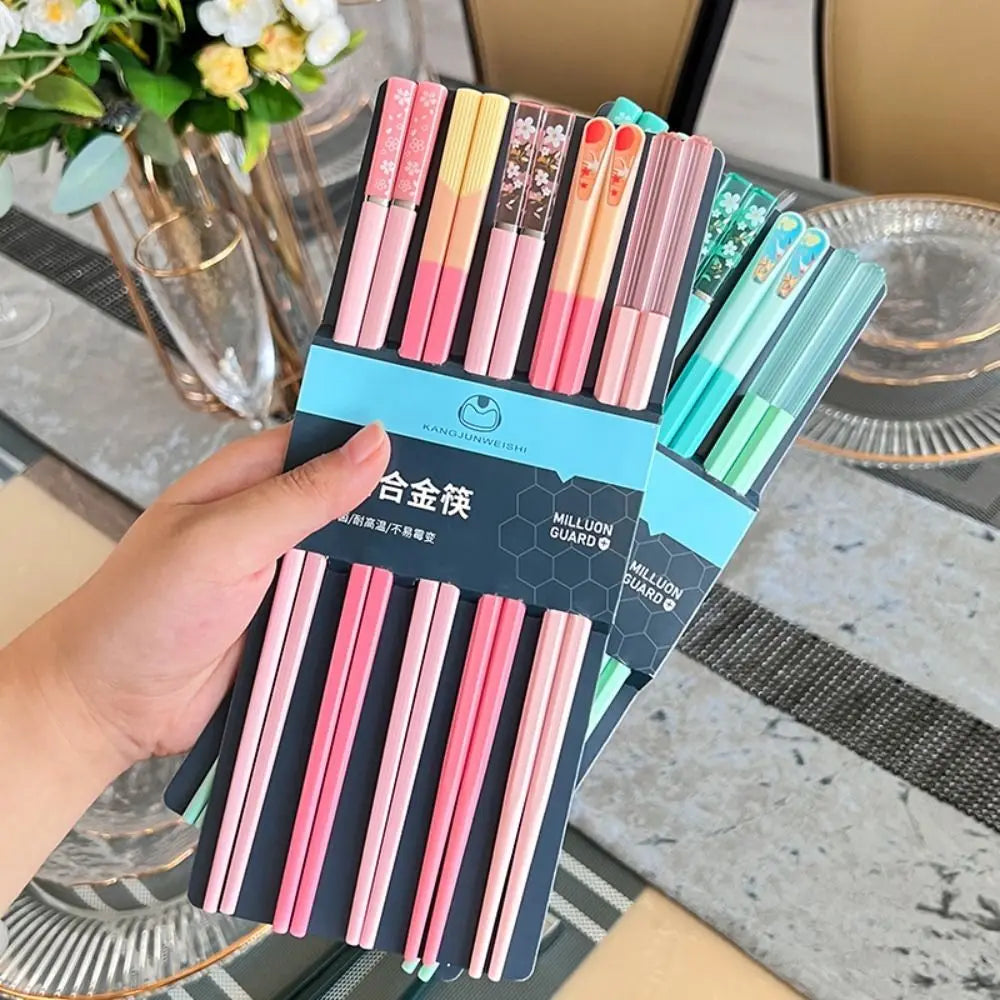Colorful 5 Pairs Japanese Chopsticks