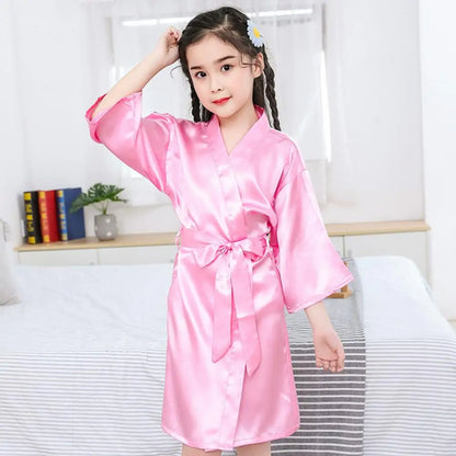Kids Satin Kimono Robe - product image 2