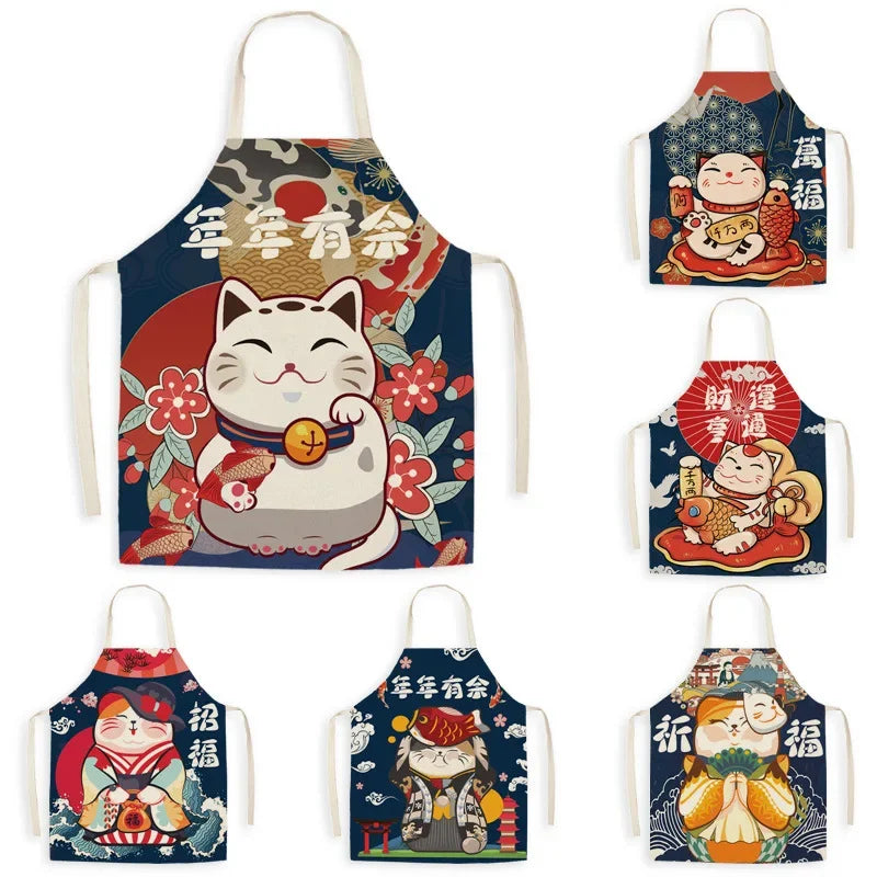 Japanese Maneki Neko Apron