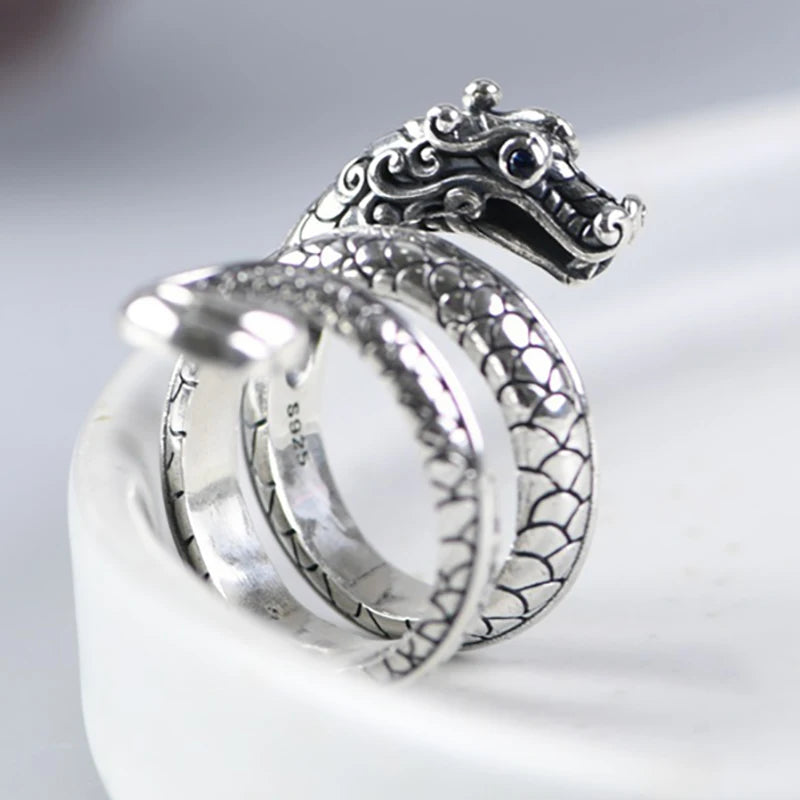 Japanese Spiral Dragon Ring