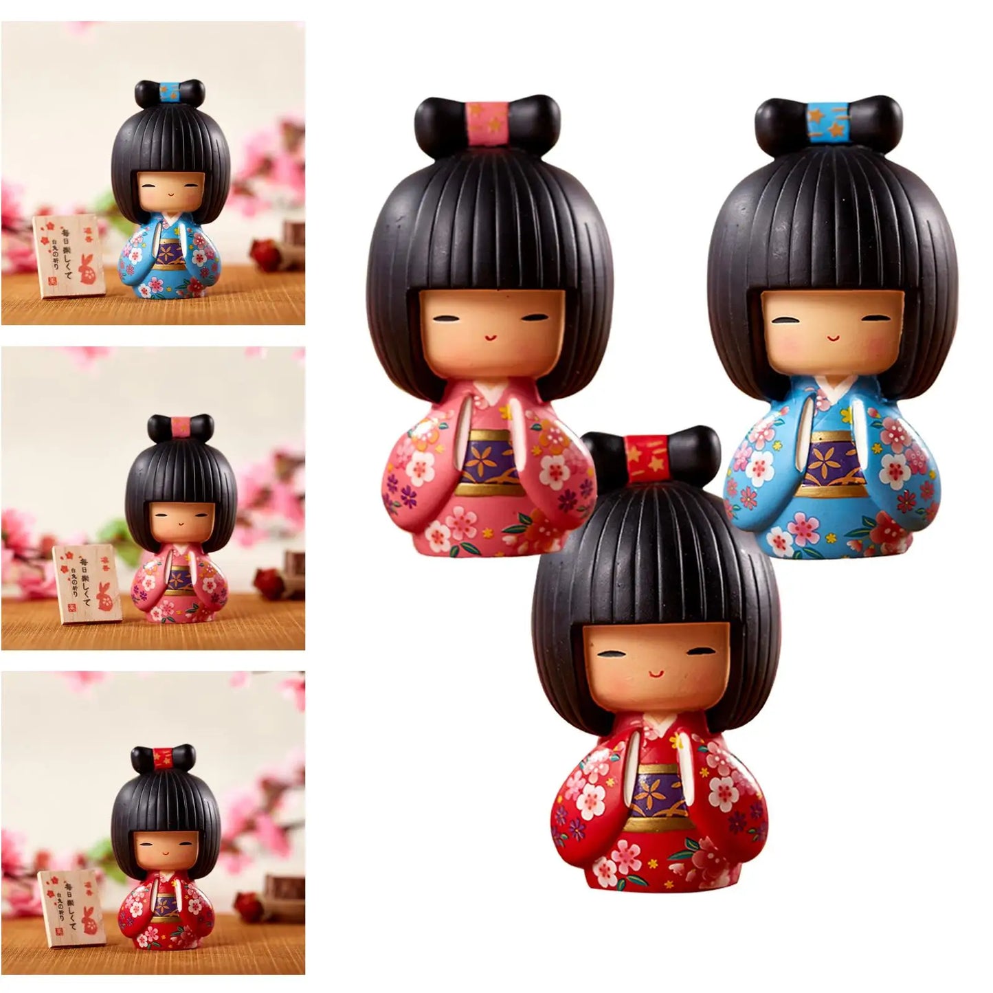 Japanese Kokeshi Doll Girls