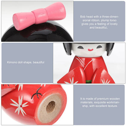 Red Kokeshi Doll - product image 4