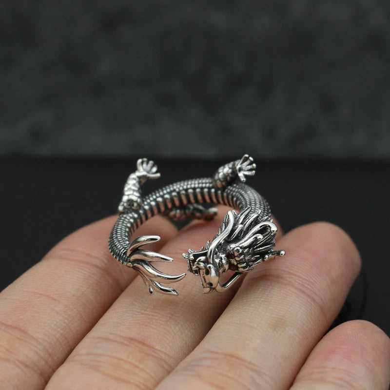 Retro Domineering Ethnic Dragon Ring