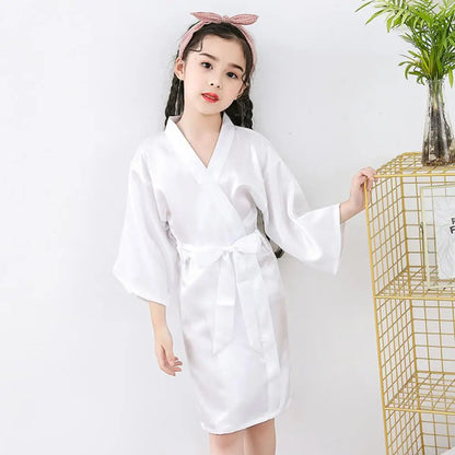 Kids Satin Kimono Robe - product image 5