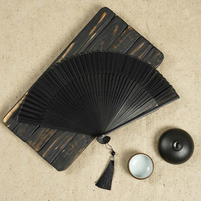 Folding Japanese Wooden Hand Fan - product image 4