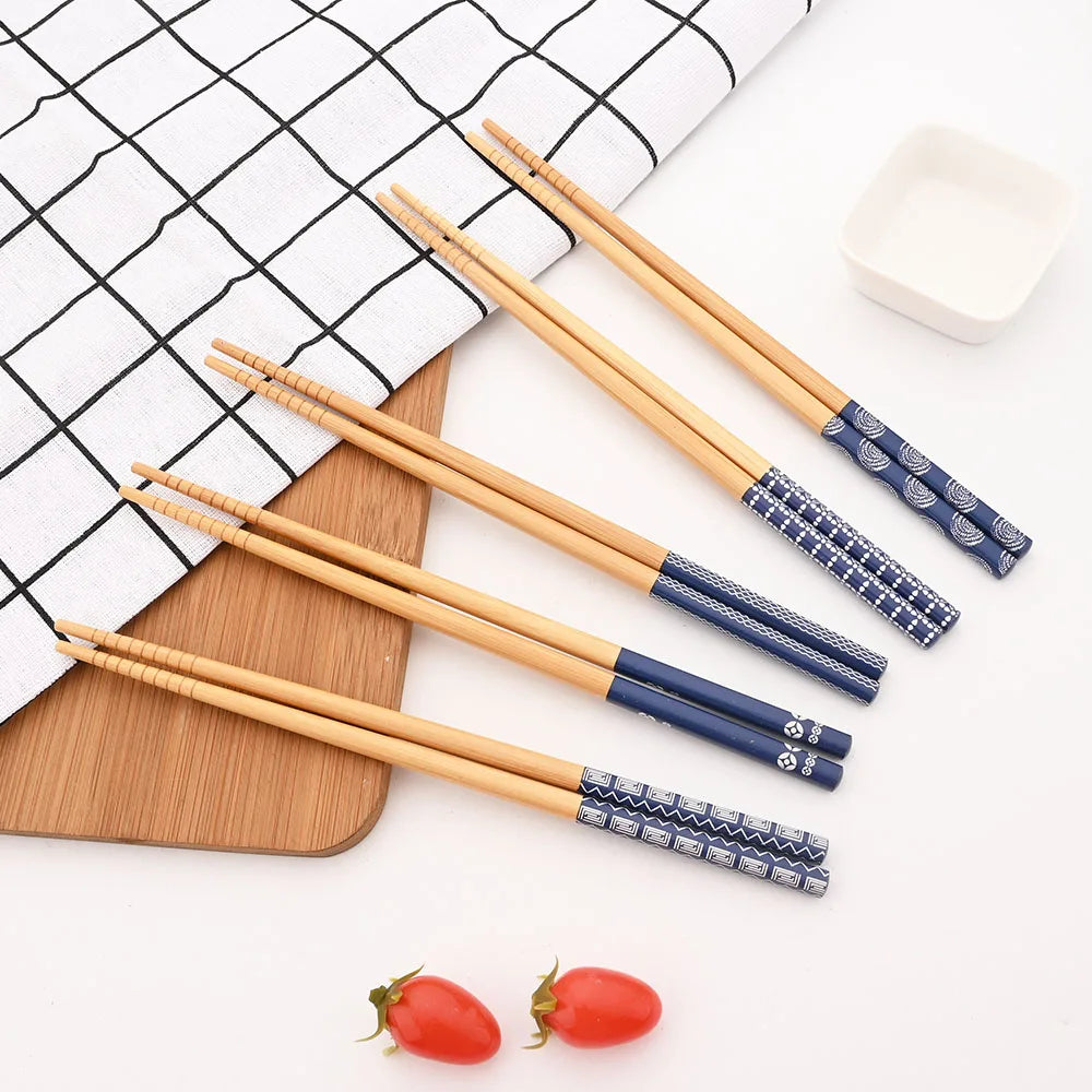 5 Pairs of Japanese Bamboo Chopsticks