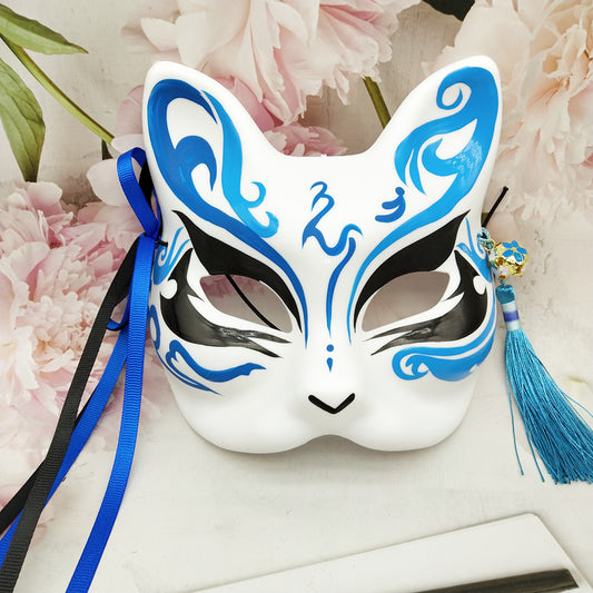 Silk Sky Cat Kitsune Mask