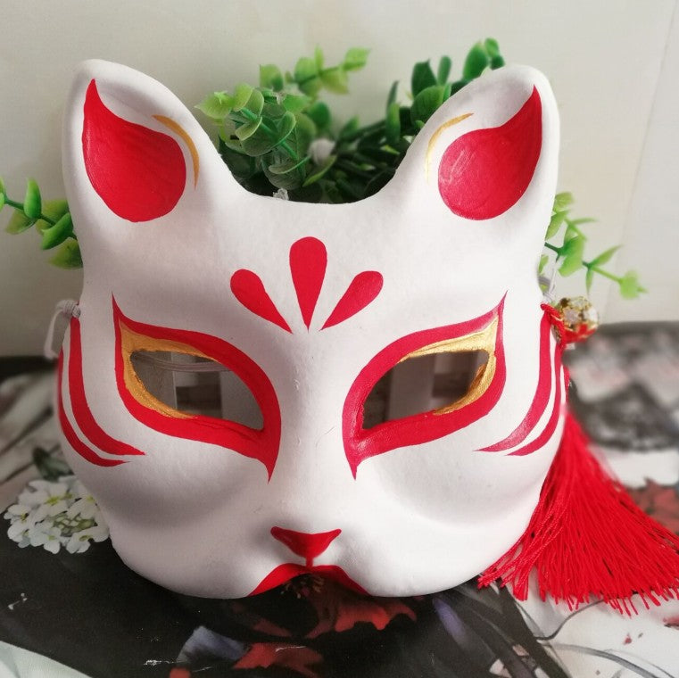 Therian Cat Kitsune Mask – Japanese Oni Masks