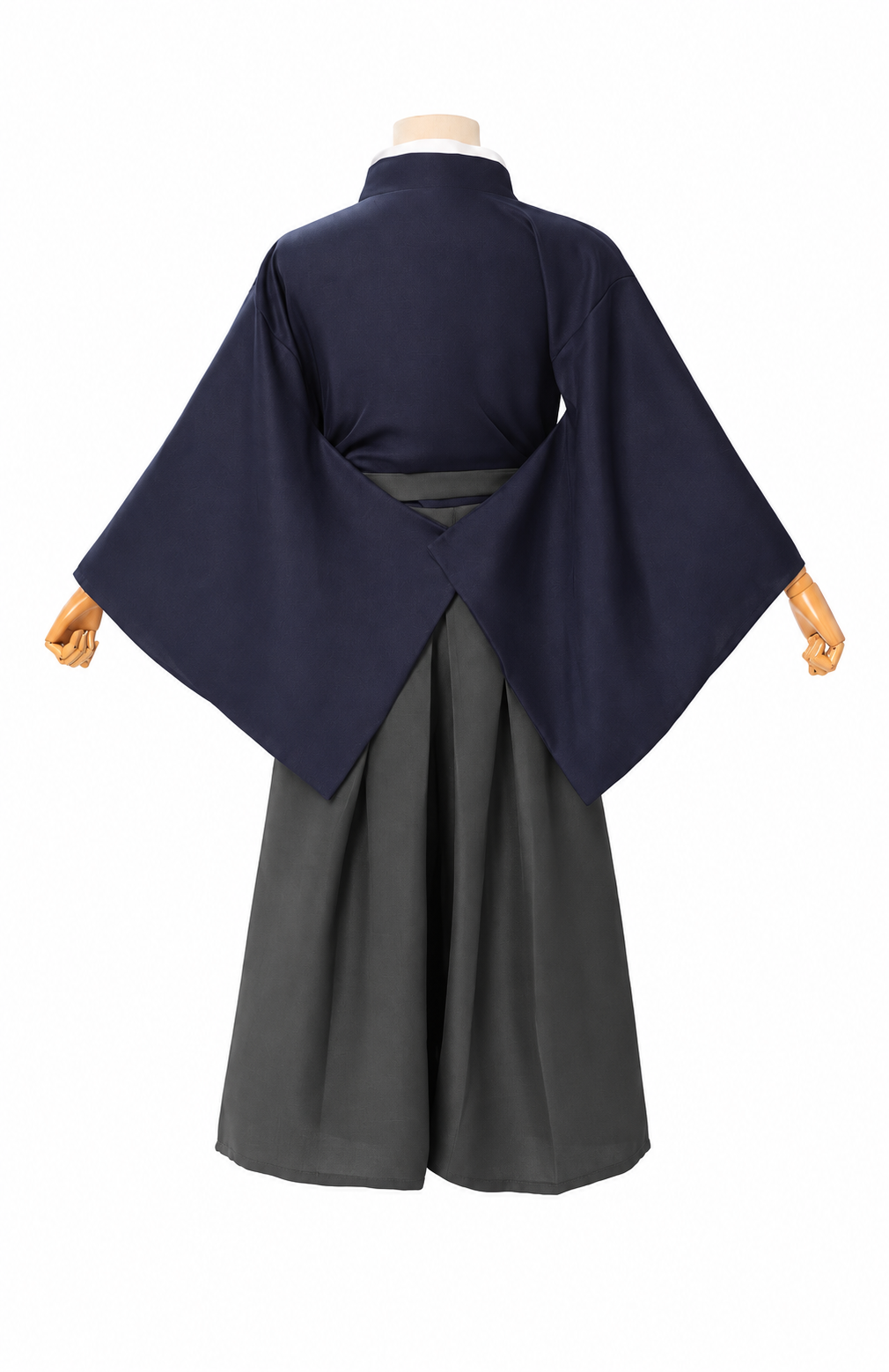 Midnight Blue Samurai Kimono Set back view
