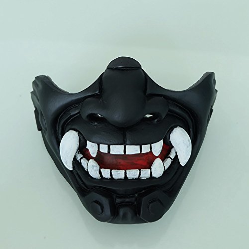 black samurai half mask