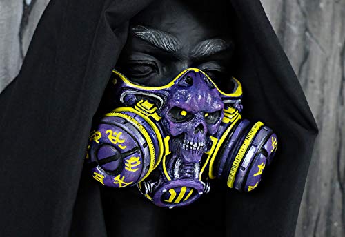 purple skull mask