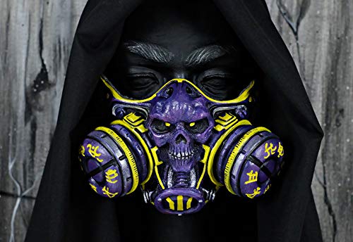 purple skull mask