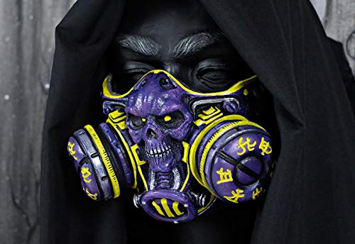 purple skull mask