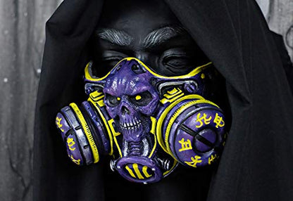 purple skull mask