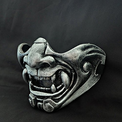 half face silver mask