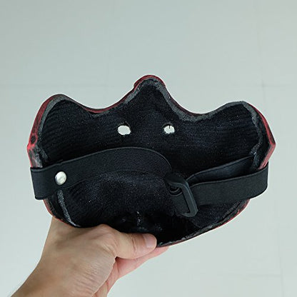 red oni half mask