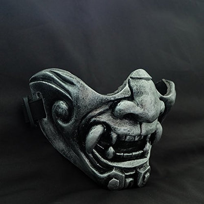 half face silver mask