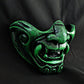 green demon half mask