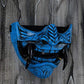 blue oni half mask