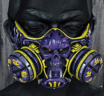 purple skull mask