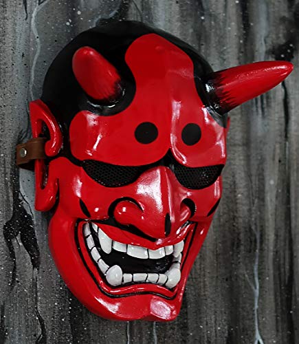 Red Kabuki Mask - Fiberglass – Japanese Oni Masks