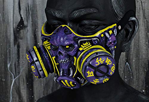 purple skull mask