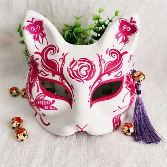 Japanese Cat Mask  Cat mask, Cat mask diy, Japanese fox mask