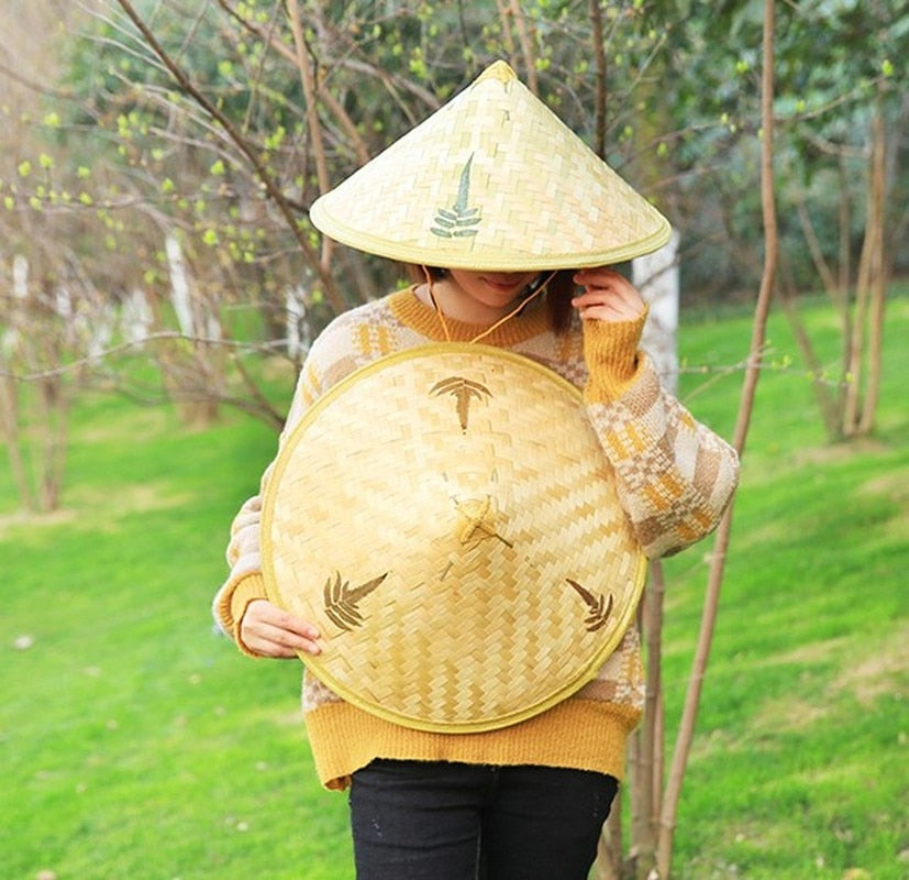 Japanese Reed Hat Fisherman Japanese Straw Cone Hat – Japanese Oni Masks