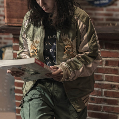 double faced bomber jacket