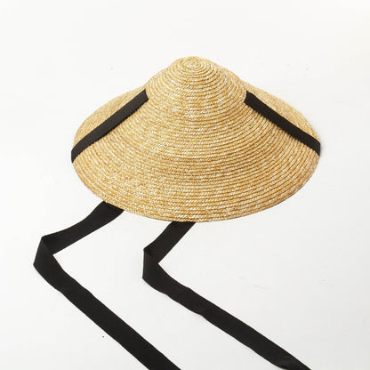 wide brim straw hat