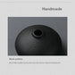black ceramic vase