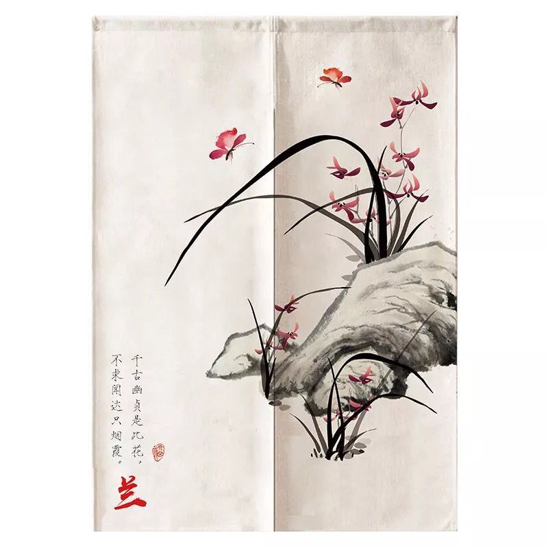ink art japanese curtains