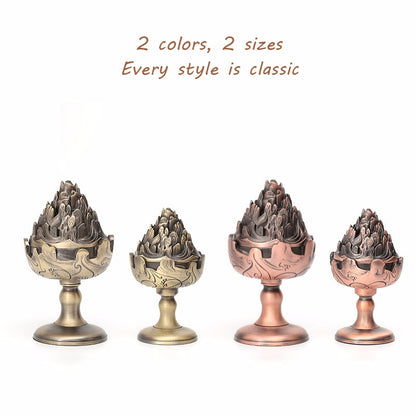 antique gold incense burner