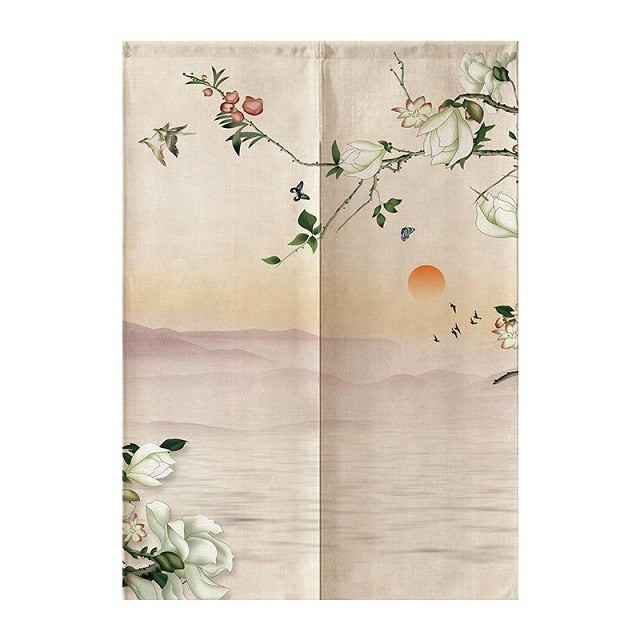 flowers and birds curtain