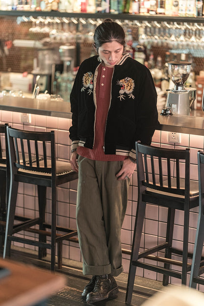 double faced bomber jacket