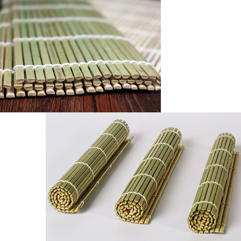 green bamboo folding mat