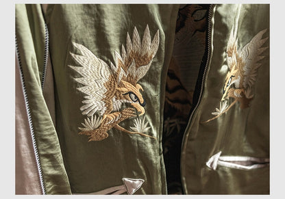 double faced bomber jacket