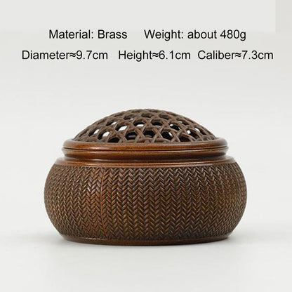 brass grid incense burner