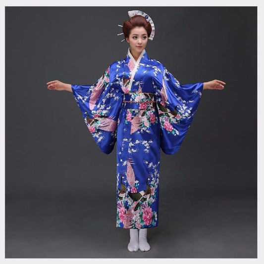 retro blue kimono