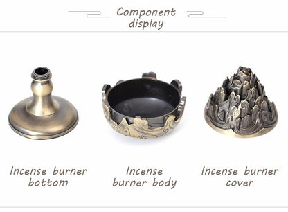 antique gold incense burner