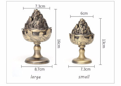 antique gold incense burner