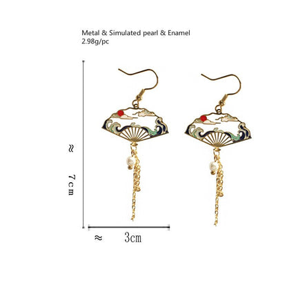 thin tassel earrings size