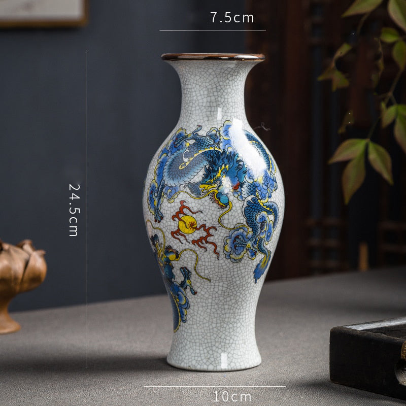 Goddess Antique Japanese Vase